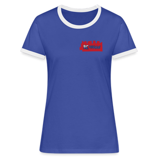 Women's Ringer T-Shirt - blue/white