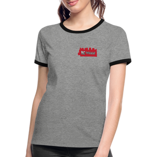 Women's Ringer T-Shirt - heather grey/black