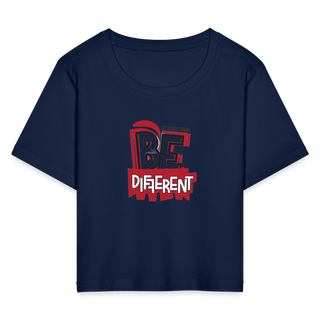 Cropped T-Shirt - light navy