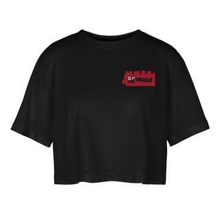 Women’s Oversized Cropped T-Shirt - black