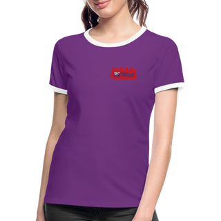 Women's Ringer T-Shirt - purple/white