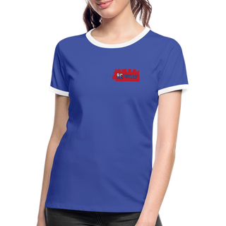 Women's Ringer T-Shirt - blue/white