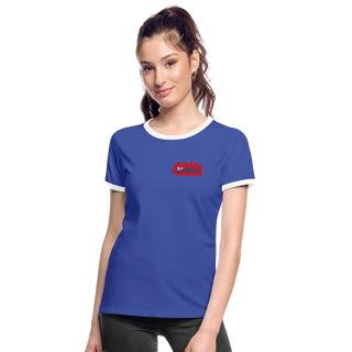 Women's Ringer T-Shirt - blue/white