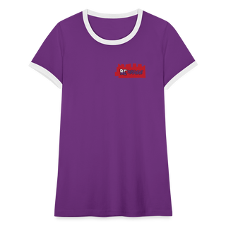 Women's Ringer T-Shirt - purple/white