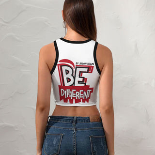 Women's Cropped Slim Racer Tank Top